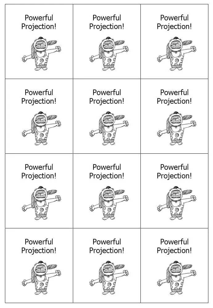 Powerful Projection Sheet Sample